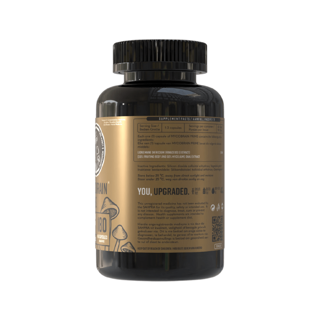 MYCOBRAIN PRIME 180's Lions mane mushroom - Doc Marty's Mushrooms
