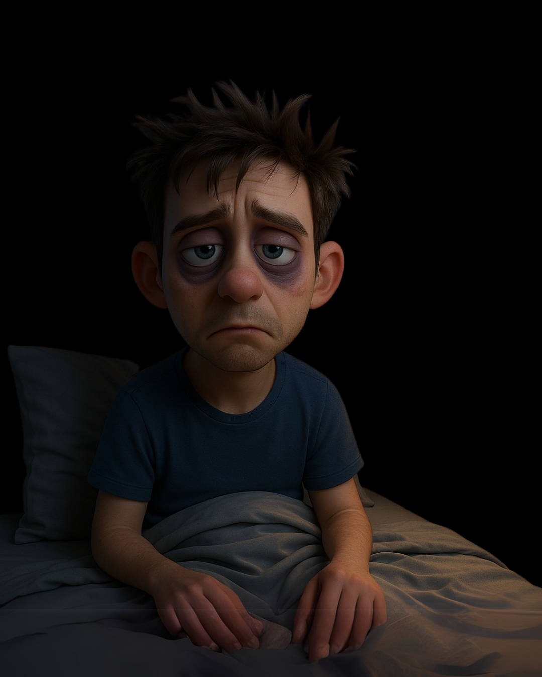 man with insomnia cartoon