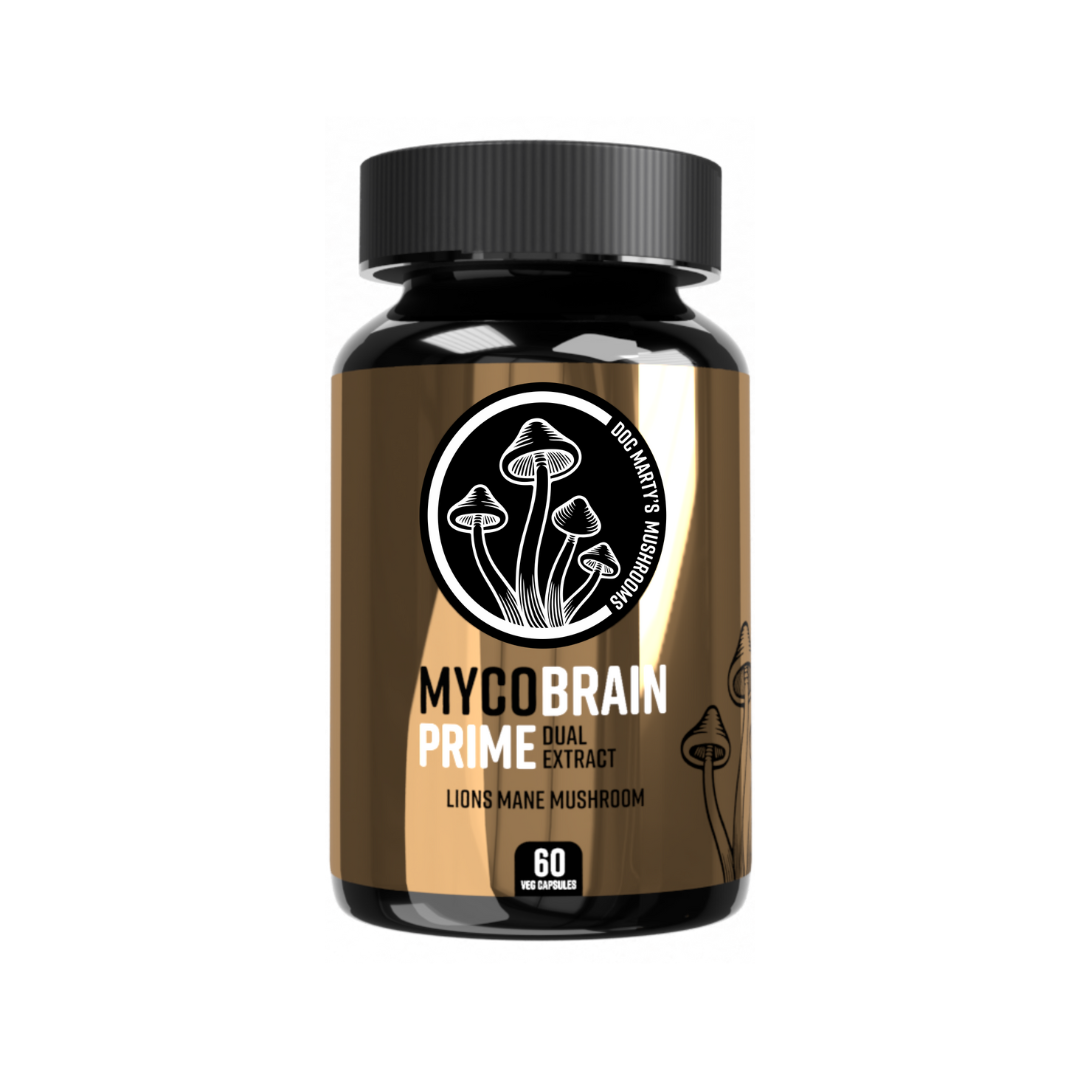 Mycobrain Prime Lions mane mushroom bottle