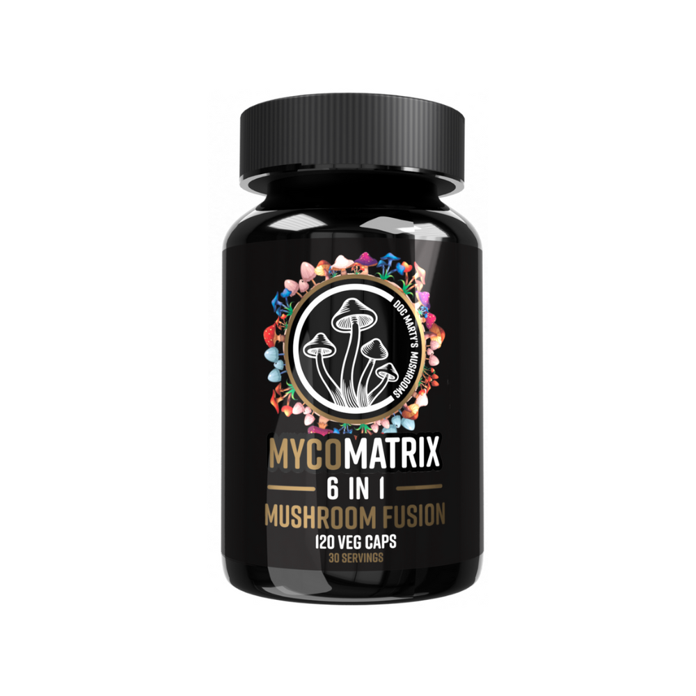 medicinal mushroom bottle mycomatrix